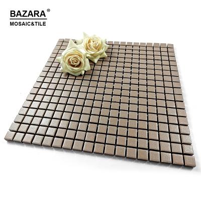 China Parquet Brown Color Full Body Porcelain Mosaic for sale