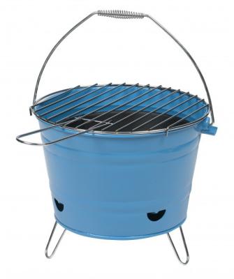 China Drinking Folding Charcoal Mini Bucket Grill Adjustable Height Legs Barbecue Grill for sale