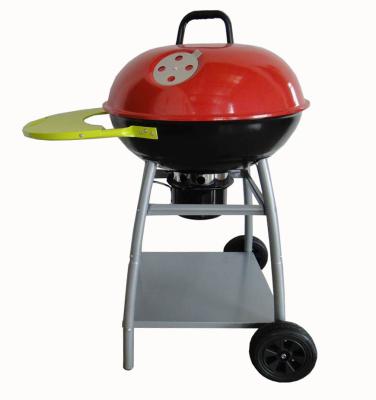 China Hot Sale Red Kettle Easily Assembled Charcoal Barbecue Outdoor Grill With Side Table for sale