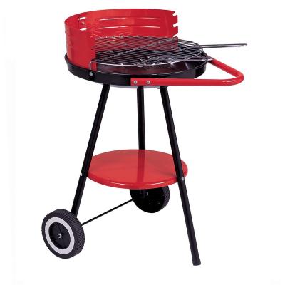 China Newest Design Adjustable Height Camping Round Single Shaped BBQ Grill Charcoal BBQ Grill With Wheels for sale