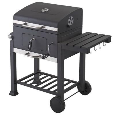 China Hot Selling Black Luxury German Outdoor Charcoal BBQ Grills With Adjustable Height for sale