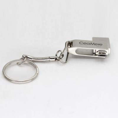 China Custom Flash Pendrive Logo Micro OTG USB Pen Drives 8GB 16GB 64GB 32GB Ceamere CMU-024 USB 2.0 Metal Flash Swivel Metal for sale