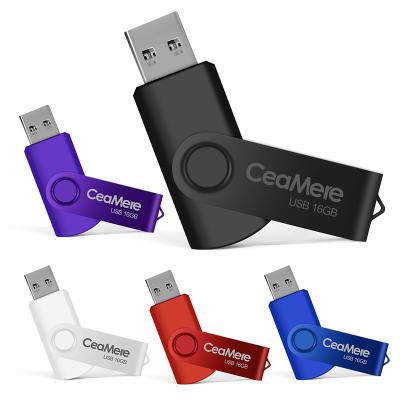 China Bulk Metal Ceamere C14 Swivel Metal USB 2.0 3.0 Flash Stick 64GB 32GB 16GB Custom Logo Pendrive Flash Memory Pen Drives Stick 2GB 8GB for sale