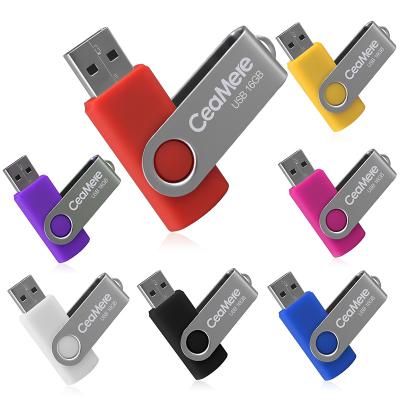 China Ceamere C14 Full Metal Swivel Metal USB 2.0 3.0 Custom Flash Pendrive 2GB 8GB Flash Memory Stick 64GB 32GB 16GB USB Stick Pen Drive for sale