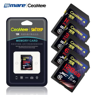 China Ceamere Bulk Original Cheap Class 10 Black Flash Memory Cards 16GB 32GB 64GB 128GB 256GB Camera Storage 32mm(L)*24mm(W)*2.1mm(H) for sale