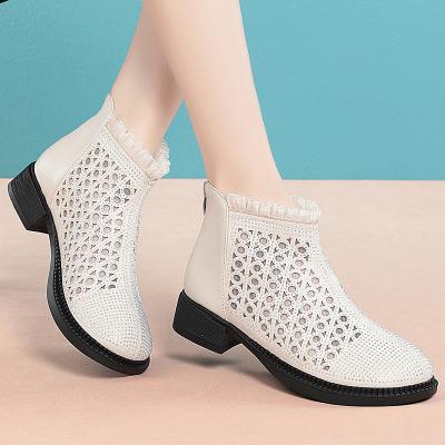 China British Women's 2022 New Retro Martin Boots Slim Mesh Summer All-match Cavity Women's Breathable Style Boots for sale