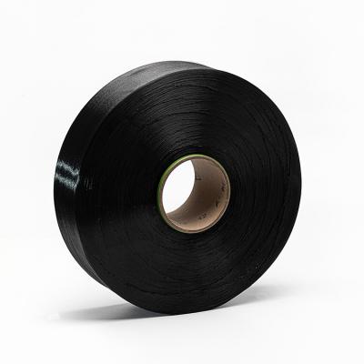 China Low Shrinkage Polyester Filament Yarn For Weaving 60dt/24f Black for sale