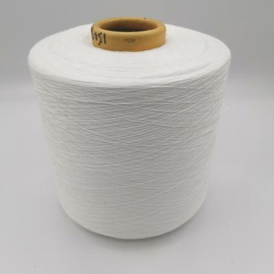 China Bright white 100% dty heat resistant yarn 150d polyester + 16s roving spun polyester yarn for sale