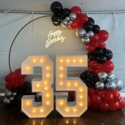 China Other Large Number Light Up Adult Birthday Party Wedding Backdrop Sign Big Number 0-9 Marque Sign Kids Children Number for sale