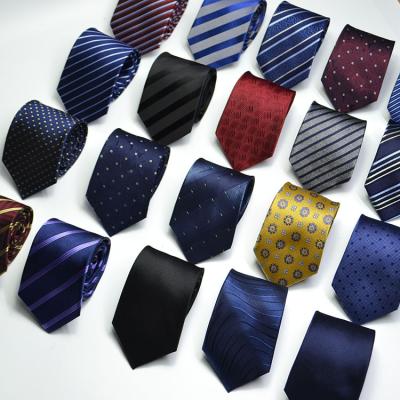 China New Wholesale Custom Jacquard Silk Necktie Wedding Red Groom Logo Silk Ties Men Necktie Fashion Silk Tie for sale