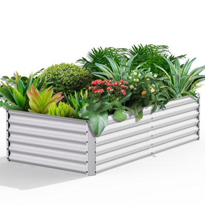 China CLASSIC Wholesale Metal Planting Galvanized Steel Corrugated Modular Planter House Raised Garden Bed For Vegetables for sale