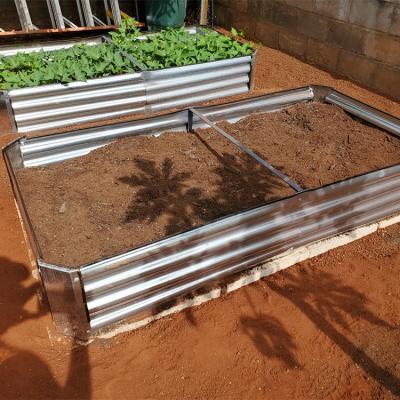 China CLASSIC 2023 metal main aluzinc 1x1 mt outdoor vegetable planter modular raised garden bed with row cover for sale