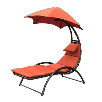 China Durable Outdoor Lounge Chair With Canopy Stand Outdoor Durable Steel Lounge Chair for sale