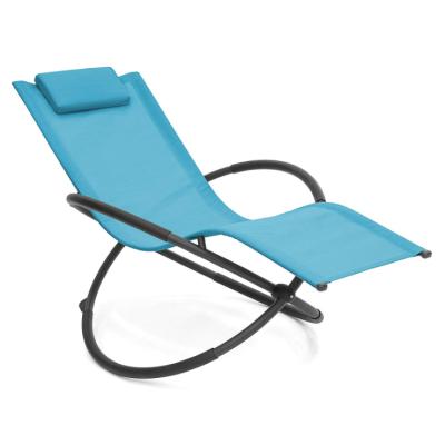 China Morden Weightless Track Folding Chair Beach Swing Outdoor Lounge Chair for sale