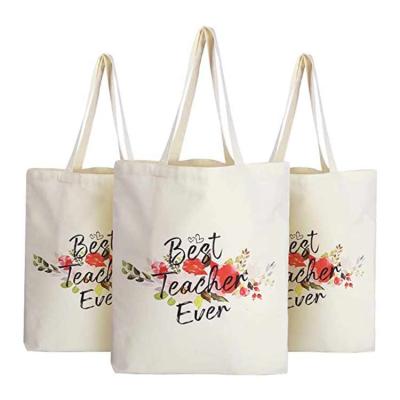 China Cheap Eco-friendly Recycled Reusable Organic Durable Canvas Cotton Shopping Tote Bags With Custom Printed Logo for sale