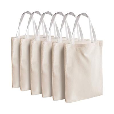 China Eco-friendly Fabric Tote Canvas Fabric Cheap Promotional Reusable Cotton Shopping Bag Large Capacity for sale