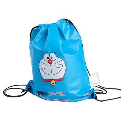 China Eco-Friendly Custom Logo Factory Price Reusable High Quality Laminated Waterproof Nonwoven Bag Rope Handle Middle Drawstring Gift Bag for sale