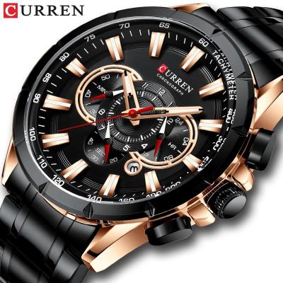 China Automatic Date JY-Mail Quartz Men Watch Curren 8363 30M Display Design Stopwatch Calendar Classic Wrist Watch SS Personal Luminous “chrono- for sale