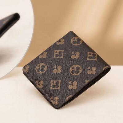 China 2021 Mall 99-1model Printing RFID Shorts Men's Wallets Men Card Holder Luxury Leather Wallet RFID JY for sale