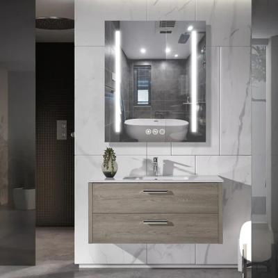 China Modern European Style Waterproof Bathroom Furniture Hotel Home Luxury Bathroom Vanity With Mirror Smart Cabinet for sale