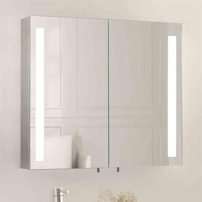 China Bathroom Sink Design Cabinet Stainless Steel Waterproof Medical LED Lighting Mirror Medicine Cabinet for sale