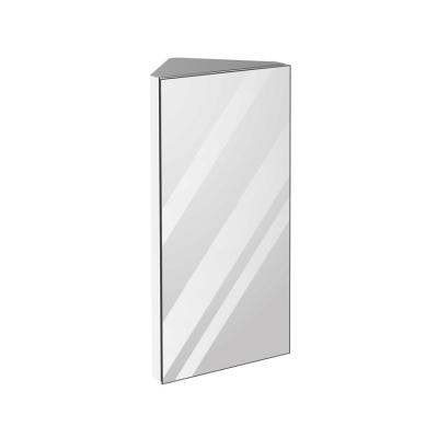 China Modern Space Saving Small Stainless Steel Bathroom Vanity Cabinet Triangle Corner Mirror Wall Mounted Cabinet for sale