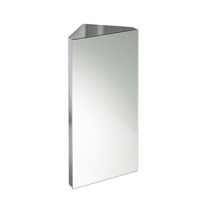 China Modern Triangle Corner Mirror Cabinet Stainless Steel Wall Mounted Bathroom Wall Mounted Cabinet for sale