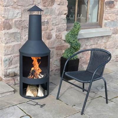 China Modern Worlds Scandi Black Worlds Garden Iron Whole House Stocked Farmhouse Chiminea Freestanding Fireplace for sale