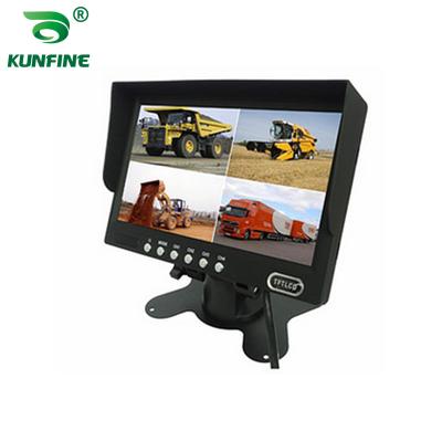 China Split Screen 4 Way Input 7 Inch TFT LCD Screen Car Monitor Rear View Display For Reverse Rearview Camera Car Truck TV Backup Desktop Display for sale