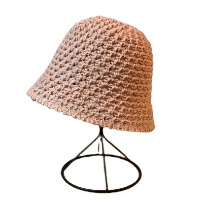 China Japan Korean and Japanese style summer style bucket hat thin woven hollow out fisherman hat sunshade basin hat for sale