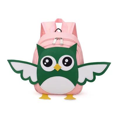 China New waterproof fashion cartoon owl kindergarten kids bag boys girls backpack kids school bag for sale