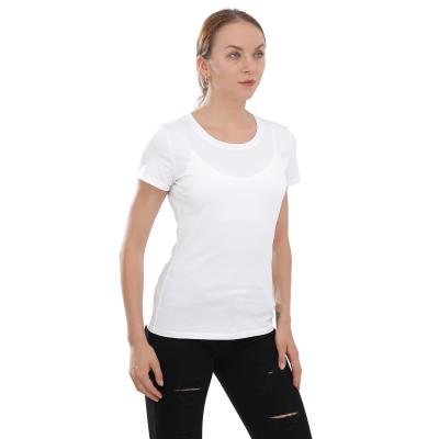 China Factory Wholesale Custom T Shirts Solid Logo Women Summer Short Sleeve Anti Shrink T Shirt for sale