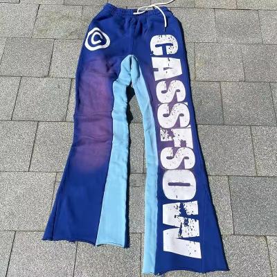 China Streetwear 100% Cotton French Terry Flared Sweatpants with Customized Color Options for sale