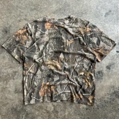 China Custom Summer Oversized Camo T-shirt for Men Silk Screen Printed Cropped Boxy T-shirt for sale