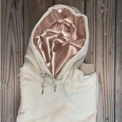 China Golf Fleece Lined Hooded Sweatshirt Silk Hoodie Zip Pullover Regular Sleeve Style Satin Lining for sale