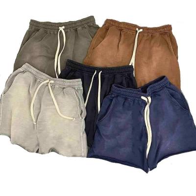 Chine Un petit copain noir, des shorts de lavage à l'acide, du coton, du tissu français, des shorts de sweat, des shorts de course pour hommes. à vendre