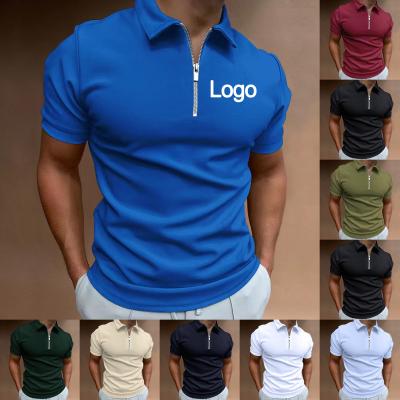 China Etiquetas personalizadas camisa de polo para hombres poliéster transpirable espandéx cerradura con manga corta en venta