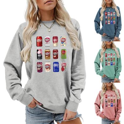 China Diseño gráfico personalizado Y2k Impreso Fun Crewneck Hoodie para mujeres S-6XL o tamaño personalizado en venta