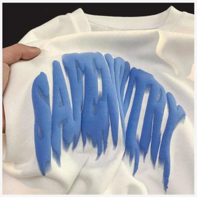 Chine Logo personnalisé T-shirt imprimé 3D en mousse en coton supima pour les hommes de la rue à vendre