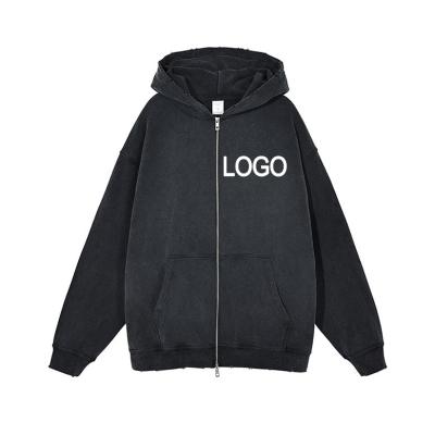 Китай Высокая шея Zip Up Hoodie Sweatshirt 3D Puff Print Streetwear Мужской пуловер Регулярный стиль рукава продается