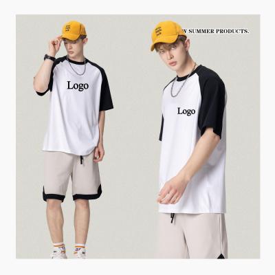 China Boys Youth Men's Baseball Oversized Ringer Tshirt in 100% Cotton Fabric for Streetwear for sale