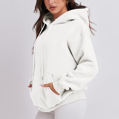 China Embroidery Logotipo con capucha en blanco a granel de alta calidad Mujeres sudaderas deportivas Pullover Impreso en venta