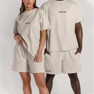 China Knitted Custom Logo Printing T Shirt Oversized for Couples in Casual and Unisex Style for sale