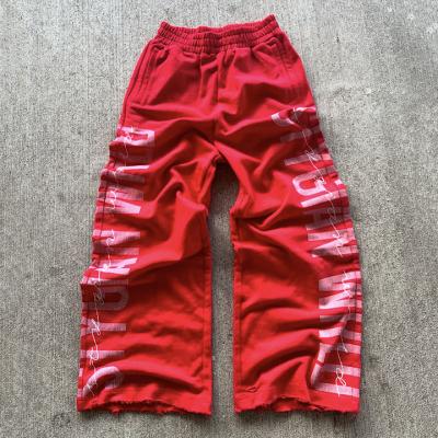 Cina Pantaloni da sudore da uomo Jogger Custom Side Printed Logo Peso pesante Borsa di cotone in vendita