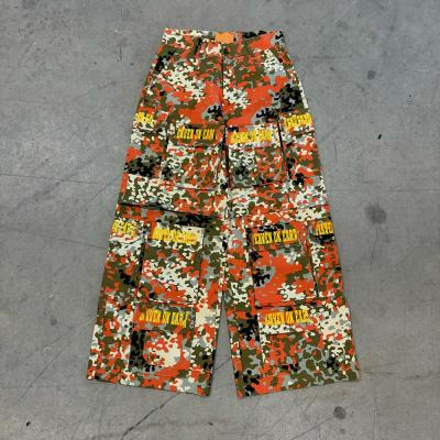 China Custom Loose Baggy Wide Leg Camouflage Real Tree Camo Pants Sweatpants Cotton Multiple Pockets Cargo Trousers à venda