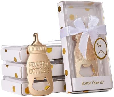 China 24 Viable Bridal Gold Favors Package Openers Bottle Decorations Souvenirs With Exquisite Favors Box Used For Baby Shower Gift for sale