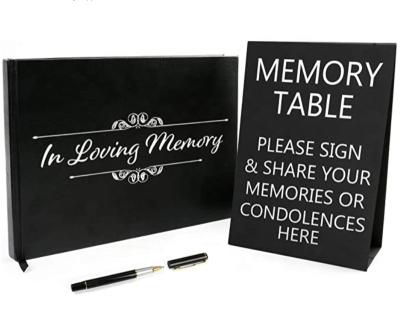 China Hardcover Guest Book Funeral Memorial Guest Book In Loving Memory 10.2 x 7.8