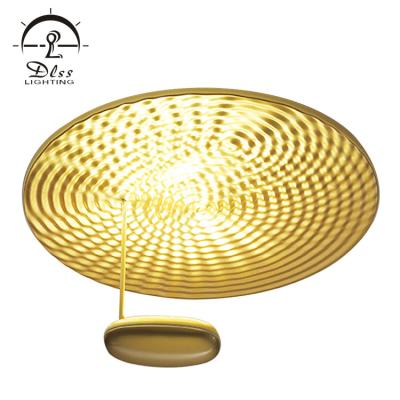 China Surface mounted high quality gold color modern hotel room 30w led metal ceiling lighting for sale