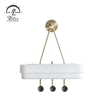 China Zhongshan wholesale modern wall sconc wall lamp marble glass led modern decorative home wall light for living room for sale