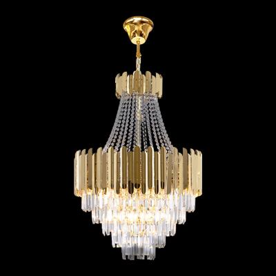 China Hot Sales Quality Raw Material Gently Warm White Crystal Chandelier Light Modern Hanging Baccarat Style K9 Hotel Indoor Restaurant for sale